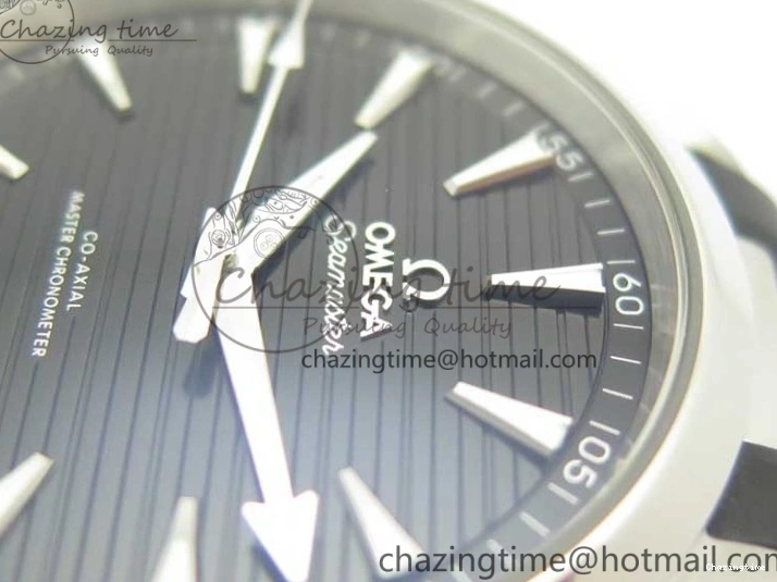 0317 Aqua Terra 150M Master Chronometers VSF 1:1 Best Edition Black Dial SS Hand on Black Rubber Strap A8900 Super Clone Unisex 8005